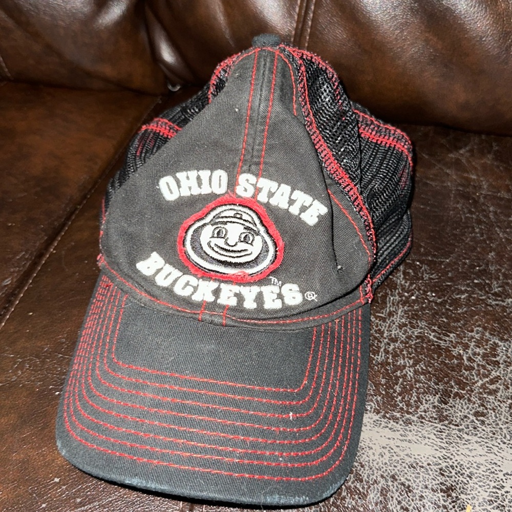 Ohio State Buckeyes Adjustable Mesh Brutus Hat Trucker Cap OSFA